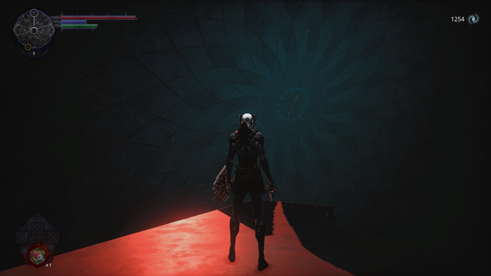 Análise Hellpoint xboxmania sombra no personagem, a luz está no cenário mesmo com a janela fechada
